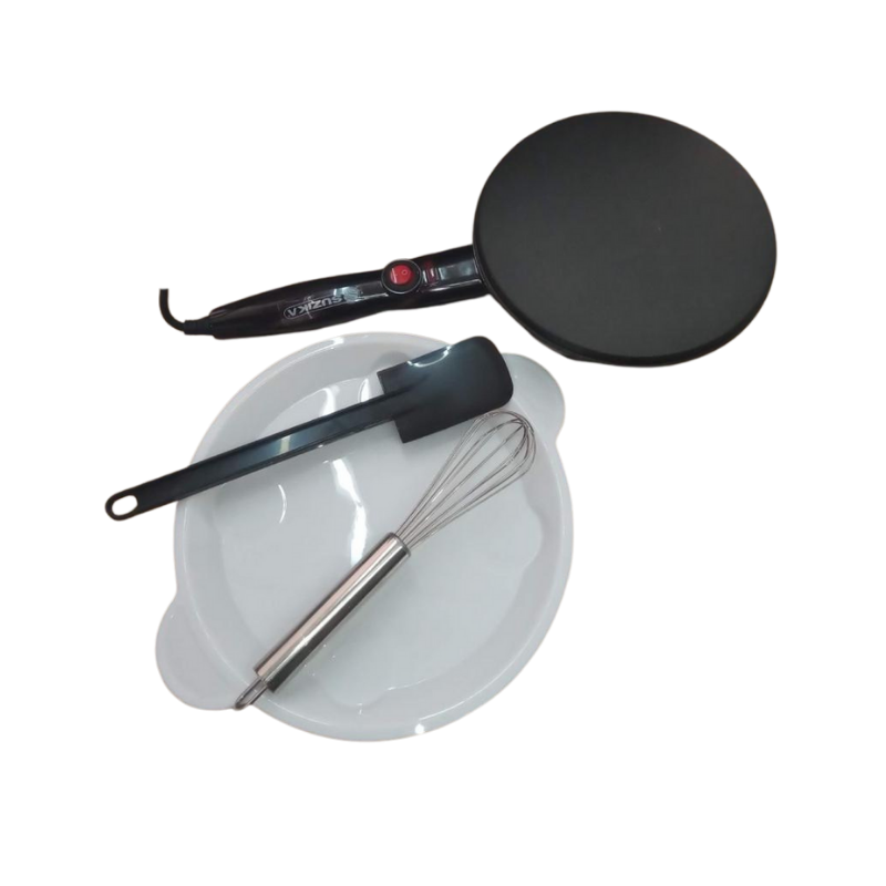 Panquequera Suzika
"•Superficie antiadherente
•Luz temperatura
• Mango ergonómico
• Incluye: Bowl, batidor y espatula"
Diámetro: 19.5 cm