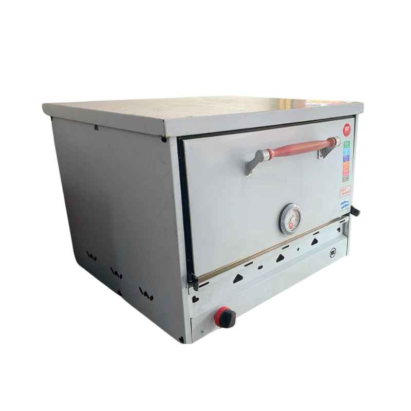 Horno 12 M  GC
• Exterior acero inoxidable.
• Frente Puerta de acero Inoxidable.
• Termómetro analógico
• Base de apoyo Reforzada desmontable
• quemadores tubulares
• 1 llave de comando industrial de bronce con perilla de baquelita
• Piso de ladrillos refractarios.
• 3 estantes movibles de Hierro
• Medida con base 132
" Ancho: 80 cm Alto:  62.5 cm Profundidad: 41 cm