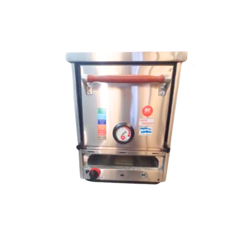 Horno 3 M con gratinador GC
• Exterior acero inoxidable.
• Frente Puerta de acero Inoxidable.
• Termómetro analógico
• Base de apoyo Reforzada desmontable
• quemadores tubulares
• 1 llave de comando industrial de bronce con perilla de baquelita
• Piso de ladrillos refractarios.
• 3 estantes movibles de Hierro
• Medida con base 1,32 mts"
" Ancho: 47 cm Alto: 62.5 cm Profundidad: 41 cm