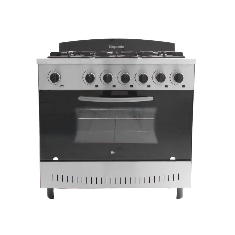 Cocina 6 hornallas visor rejilla fundición Depaolo
• Acero inoxidable.
• Puerta doble vidrio templado.
• Rejilla fundición.
• Horno con piso ladrillo refractario.
• 2 Estantes móviles.
• Pirómetro.
• válvula seguridad en horno
" Ancho: 90 cm Alto: 84 cm Profundidad: 65 cm