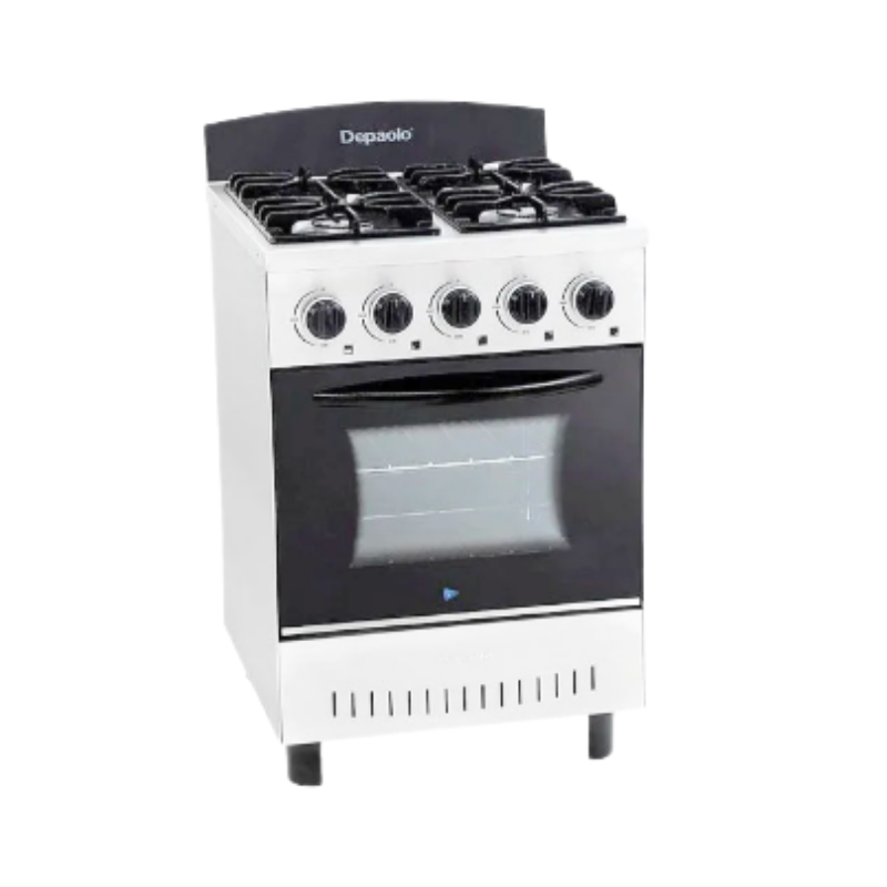 Cocina 4 Hornallas Depaolo Rejilla fundición
"• Acero inoxidable.
• Pirómetro.
• Horno con piso ladrillo refractario.
• Interior enlozado.
• Rejilla fundición.
• 2 estantes móviles.
• Válvula seguridad en horno.
"Ancho: 57 cm Alto: 84 cm Profundidad: 65 cm