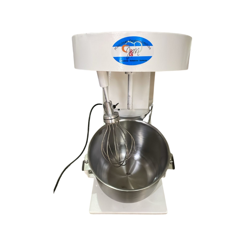 Batidora JyM 20 Lts
"• Tacho acero inoxidable.
• Batidor alambre
• 1 Velocidad
• Motor ½ HP
" Ancho: 30 cm Alto: 42 cm Profundidad: 54 cm