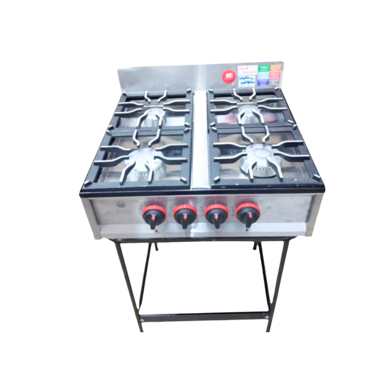 Anafe 4 hornallas Gastro calor
• Anafe acero
• Rejillas fundición aluminio.
• 4 Robinetes
• Con base desmontable
"Ancho: 60cm Alto: 94 cm Profundidad: 59cm