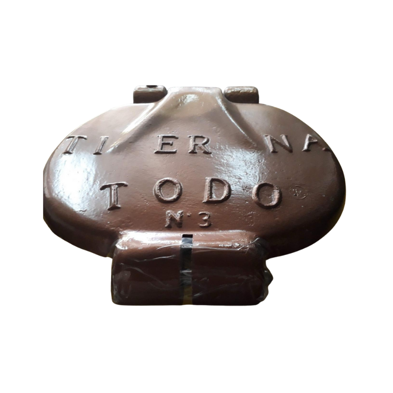 Tiernatodo N° 3 310 mm
"•Material: Hierro
•Color: Marrón oscuro
• Mango antideslizante
• Para todo tipo de carnes
Diámetro 235 mm