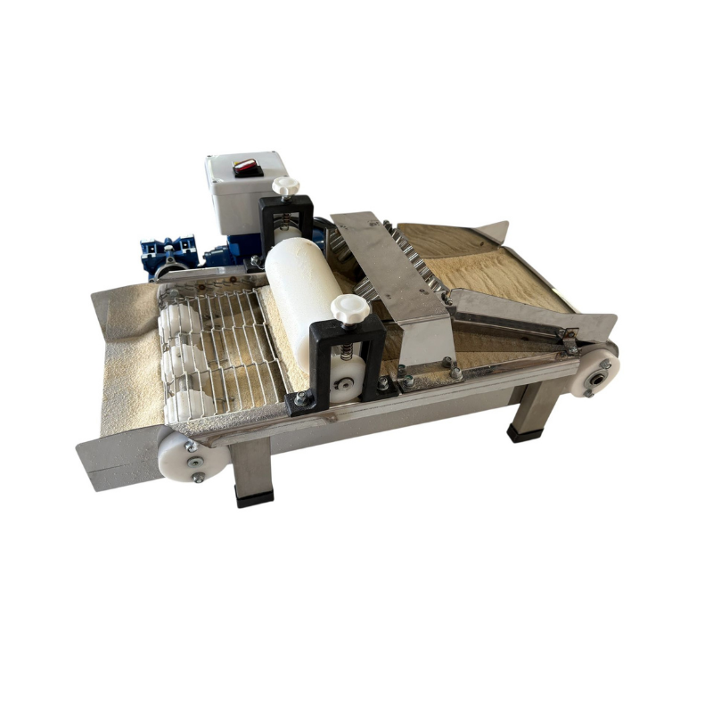 Empanadora Ceico
• Rebozadora de mesa
• 50 kg x hs
• Malla acero reforzado
• Rodillo 80 mm diámetro
• Trifásica o monofácica