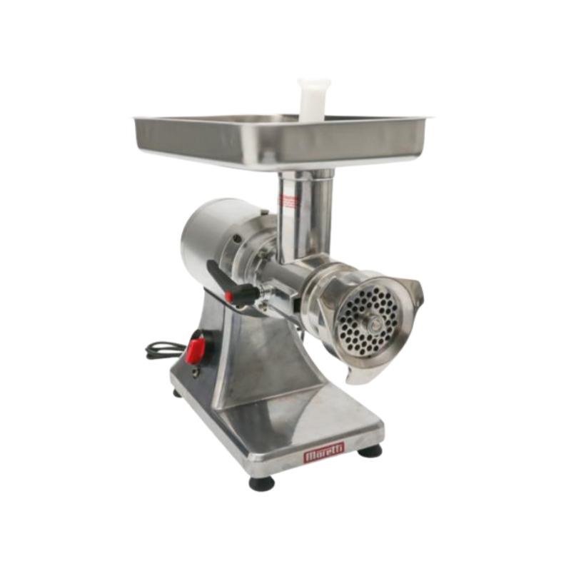 Picadora de carne Moretti GRINDER 32
• Cabezal 32 de acero inoxidable
• Juego de cuchillas incluido
• Motor 1,5 HP
• Alimentación 220v 50Hz
Medidas: Ancho: 52 cm Alto: 26 cm Profundidad: 50 cm