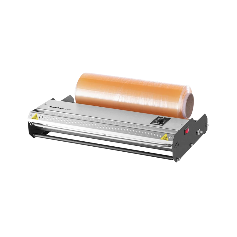 Dispenser film D850
• Gabinete de acero inoxidable recibierto en pintura epoxi de alta resistencia.
• Ideal para ser utilizado en el empaquetado de comidas calientes en rotiserías, casas de comidas, viandas, supermercados, minimarkets, etc
• Apto para trabajar con 4 medidas de film (25, 30, 38 y 45cm).
• Sistema de corte realizado a través de una resistencia tubular de 8mm de diámetro. Dicha resistencia no requiere ser reemplazada periódicamente y evita el desprendimiento de humo durante el corte
Medidas: 50 cm x 12 cm x 31 cm