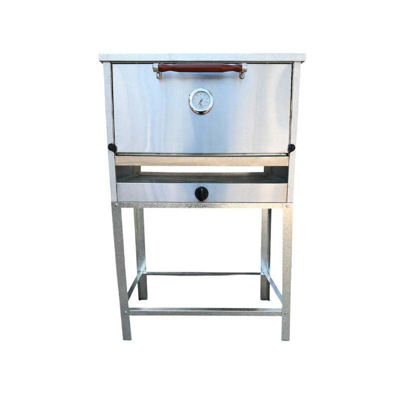 Horno 6 M con gratinador DANDA
• Gabinete cincalum.
• Frente Puerta de acero Inoxidable.
• Termómetro analógico
• Base de apoyo desmontable
• quemadores U
• Piso de ladrillos refractarios.
• 3 estantes movibles
• Medidas int: 69x46x28
