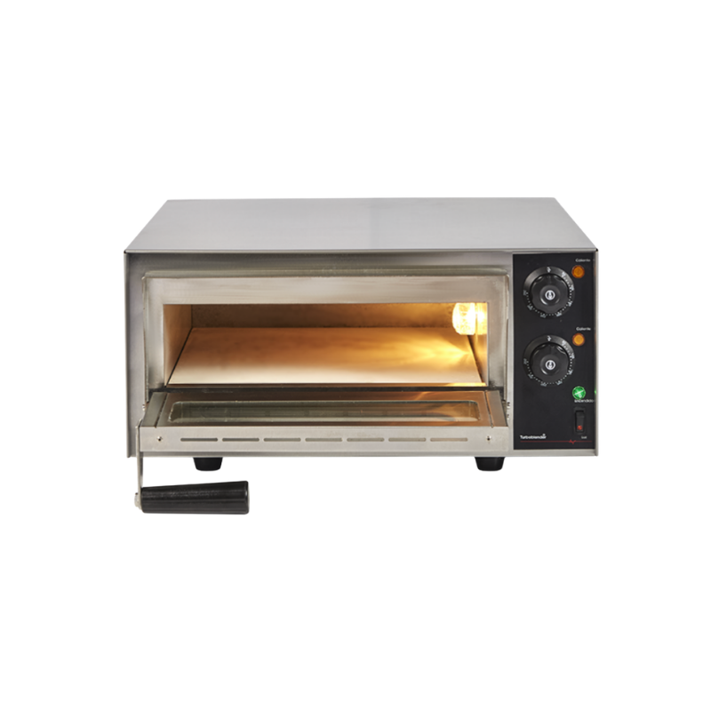 Horno Eléctrico TBHPIZZ1.
• Diseño compacto para cocinas con espacio reducido.
• Capacidad para una bandeja de 60 x 40 cm.
• Control analógico tradicional.
• Regulación independiente superior e inferior.
• Temperatura de hasta 300°C.
• Producción de hasta 10 kg/h..
• Potencia: 3.2 kW
• Peso 41 kg
• Medidas: 920 x 605 x 490 mm.
• Tensión: 220 V
• Resistencia inferior y superior con control independiente de temperatura.
• Dimensiones cámara: 620 x 475 x 170 mm